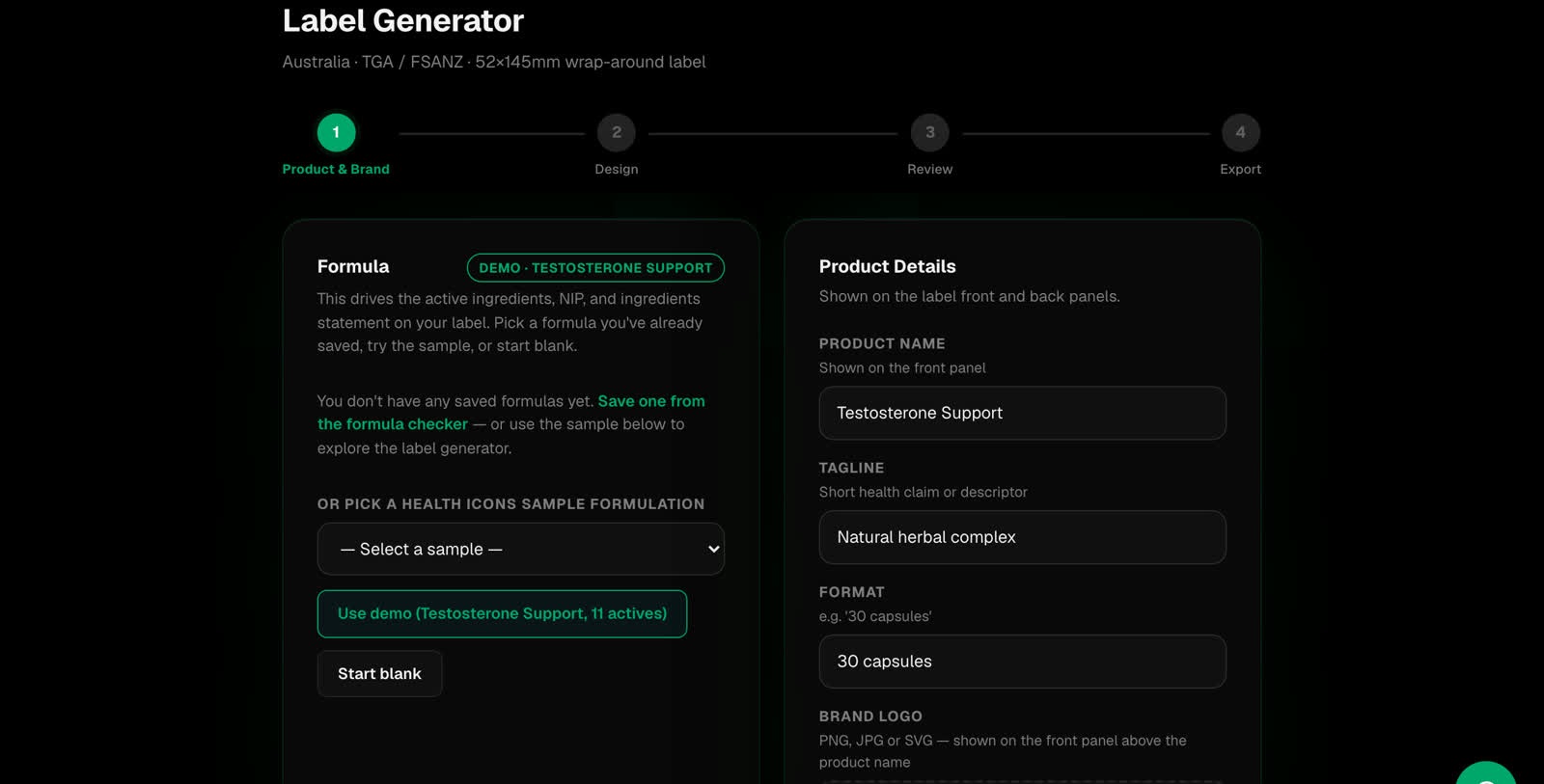 MARCO label generator producing compliant label proofs